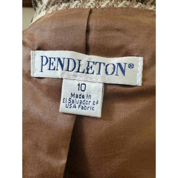 Pendleton Women's Multicolor Wool Three Buttons Single Breasted Fitted Blazer 10 - Picture 9 of 11